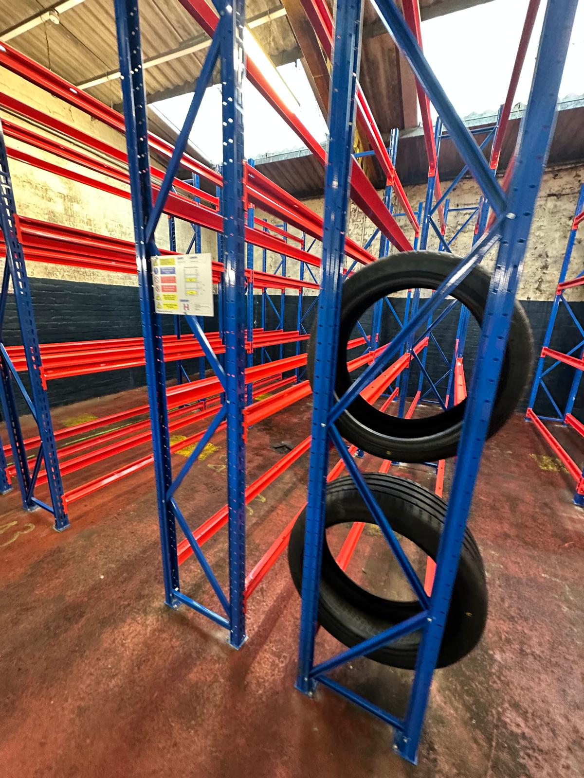 Replacing an old tyre racking system