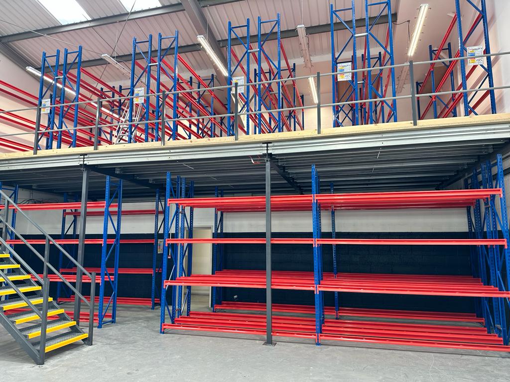 Empty shelves and racks