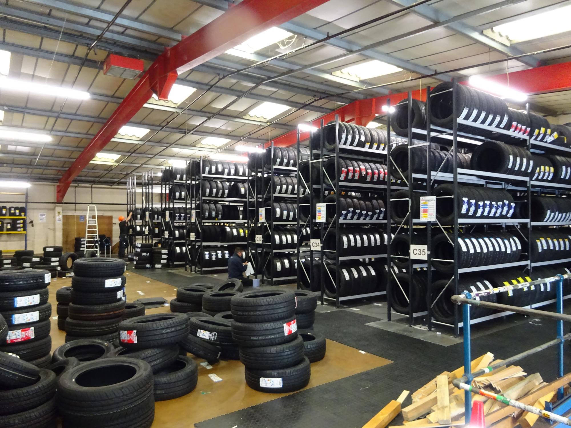 High Bay Tyre Racking Solution