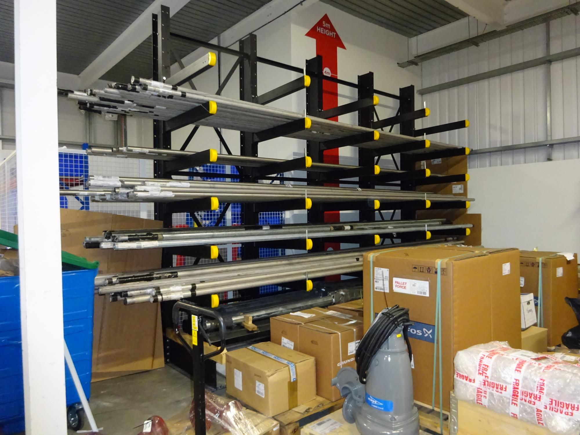 Shelves with heavy goods