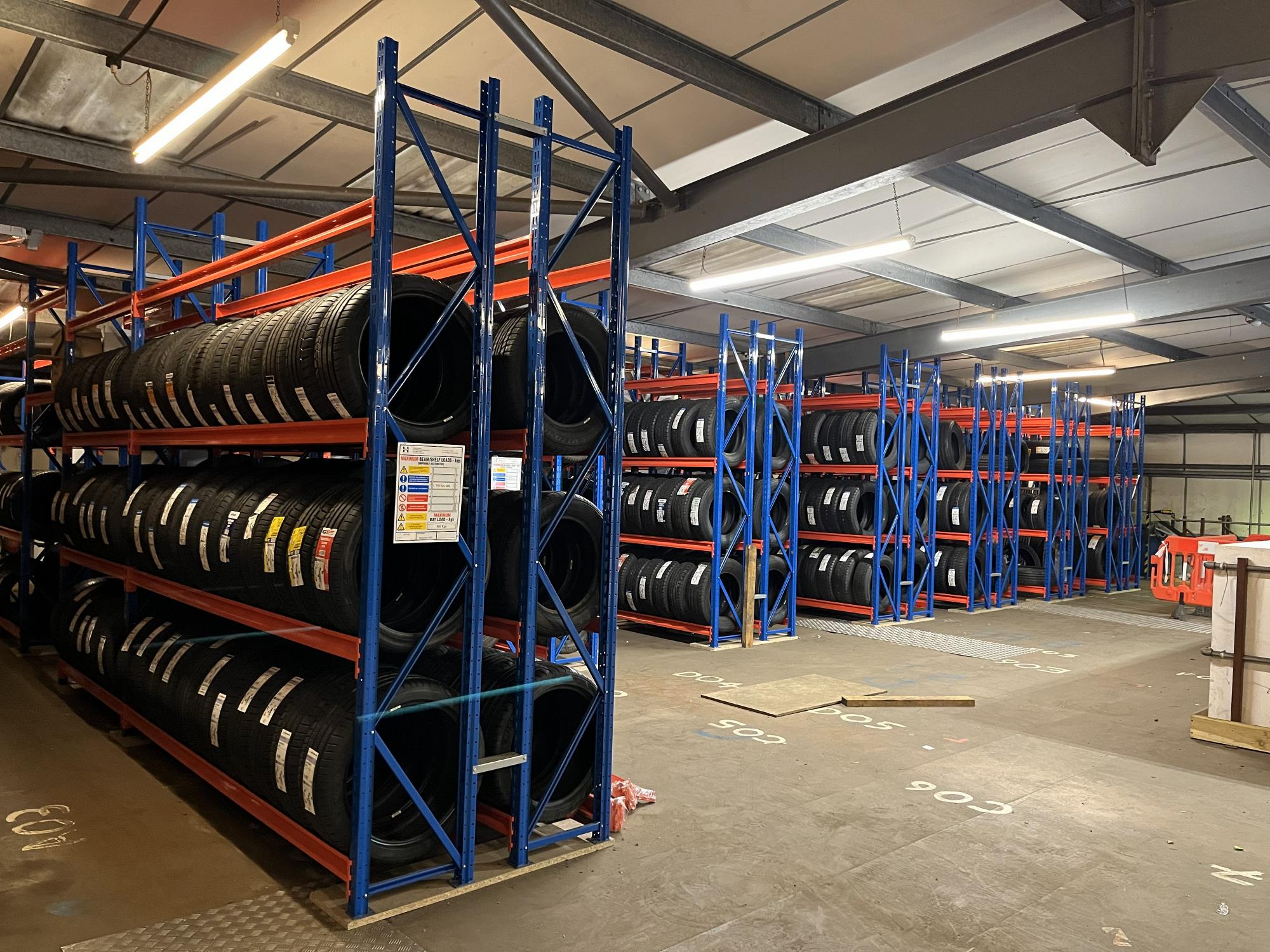 Mezzanine Floor modification and new Tyre Racking project